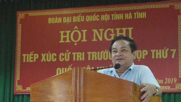 Đoàn đại biểu Quốc hội tỉnh Hà Tĩnh tiếp xúc cử tri tại thôn Hoàng Diệu xã Kỳ Tiến huyện Kỳ Anh