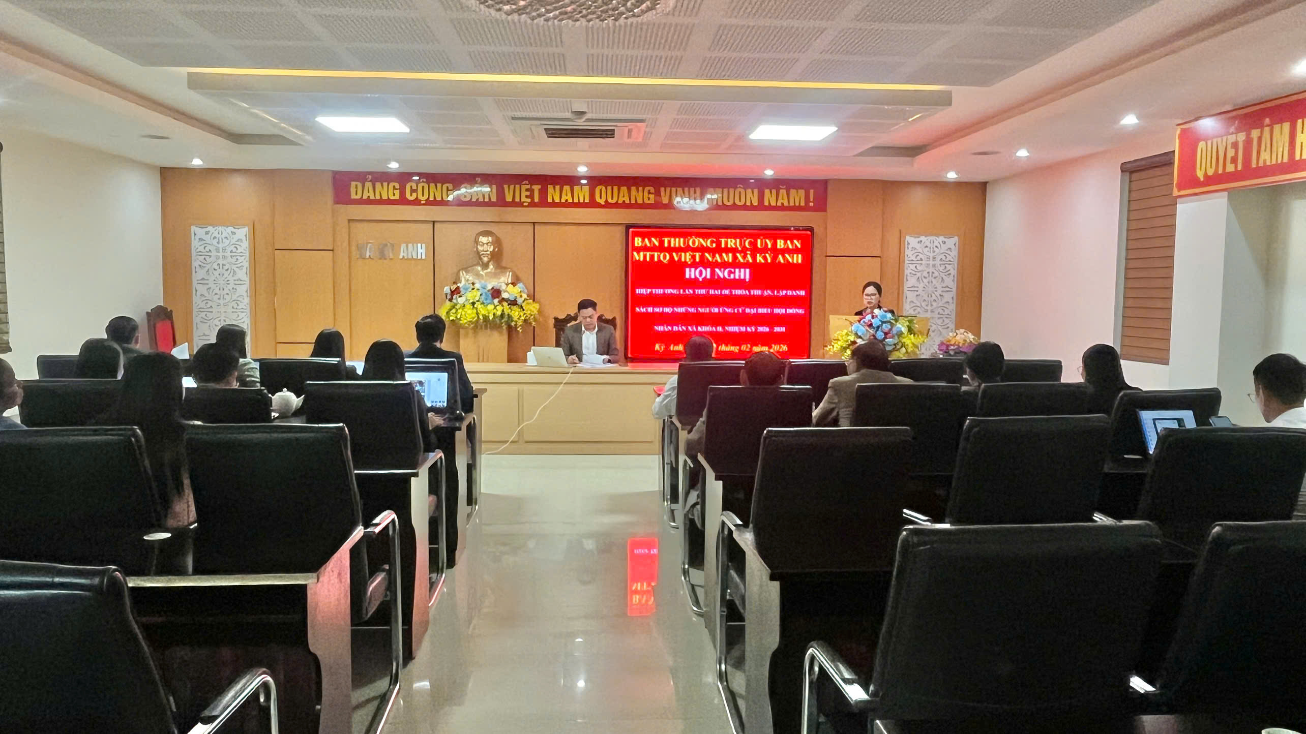 Hội nghị hiệp thương lần thứ hai thỏa thuận lập danh sách sơ bộ những người ứng cử đại biểu HĐND xã Kỳ Anh khóa II, nhiệm kỳ 2026-2031