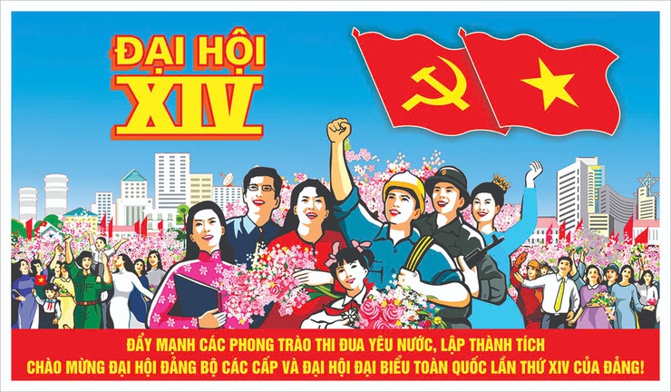 Tuyên truyền chào mừng Đại hội đại biểu toàn quốc lần thứ XIV của Đảng
