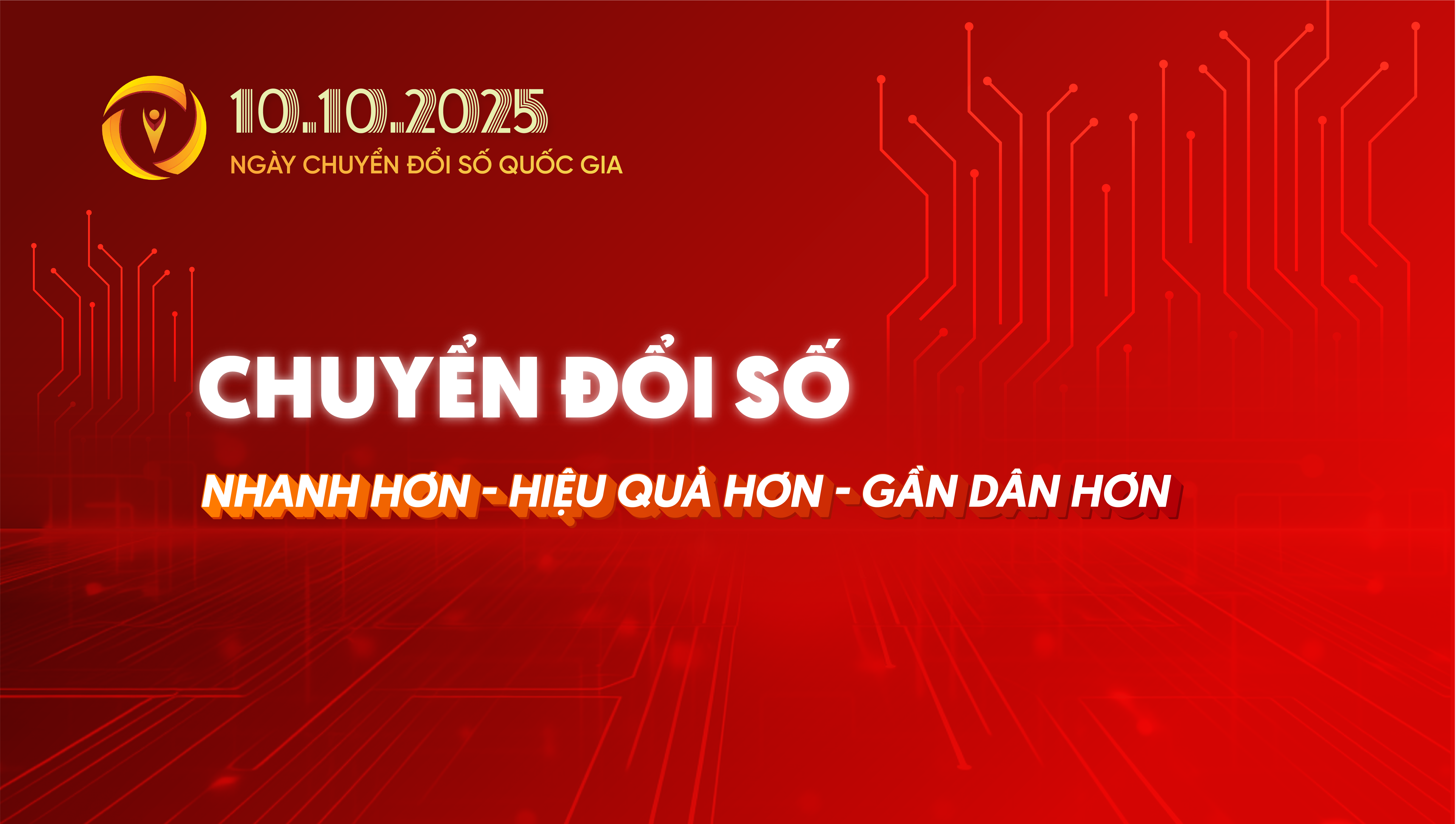 Bộ nhận diện hưởng ứng ngày Chuyển đổi số quốc gia 10/10/2025