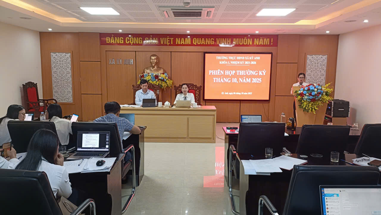Thường trực Hội đồng Nhân dân xã Kỳ Anh  tổ chức phiên họp thường kỳ tháng 10 năm 2025