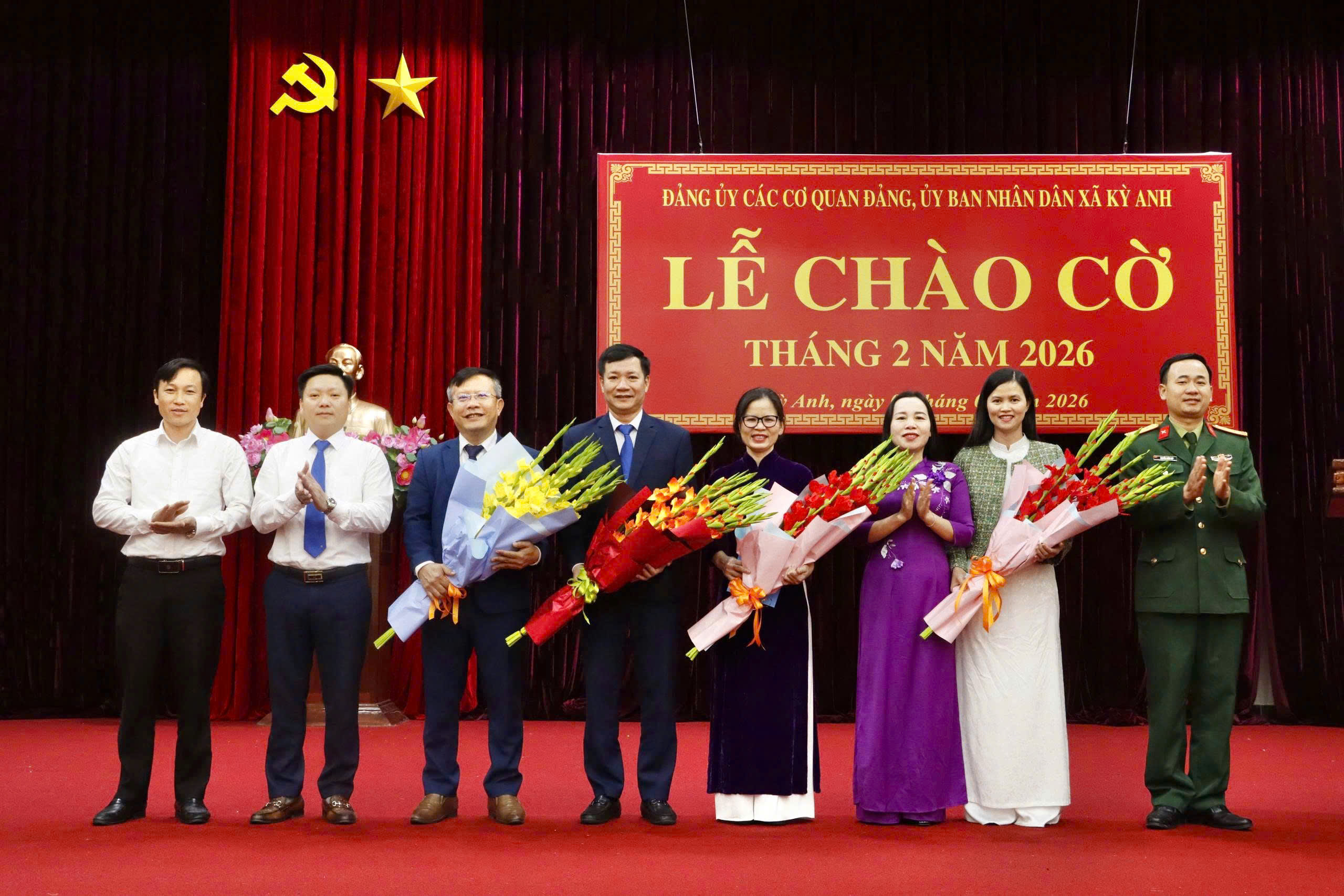 Xã Kỳ Anh tổ chức lễ chào cờ đầu tháng 02 năm 2026