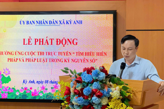 UBND xã Kỳ Anh phát động cuộc thi trực tuyến “Tìm hiểu về Hiến pháp và pháp luật trong kỷ nguyên số”