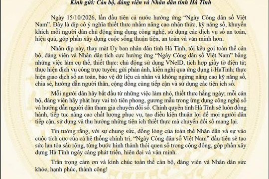 Hưởng ứng “ngày công dân số việt nam” 15/10/2026 