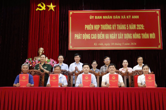 Hội nghị giao ban UBND xã thường kỳ tháng 5 năm 2026 và phát động cao điểm 60 ngày xây dựng Nông thôn mới