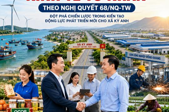 Phát triển kinh tế tư nhân theo Nghị quyết 68/NQ-TW của Bộ Chính trị; Đột phá chiến lược trong kiến tạo động lực phát triển mới cho xã Kỳ Anh