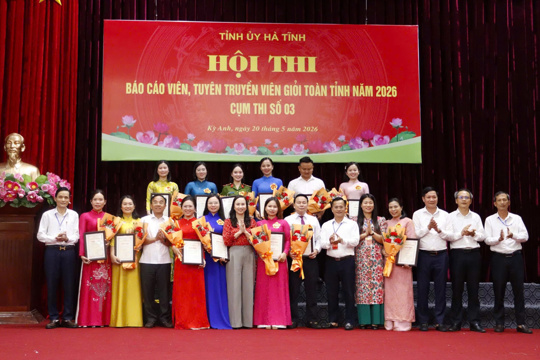 Sôi nổi Hội thi Báo cáo viên, tuyên truyền viên giỏi tỉnh Hà Tĩnh – Cụm 03 năm 2026