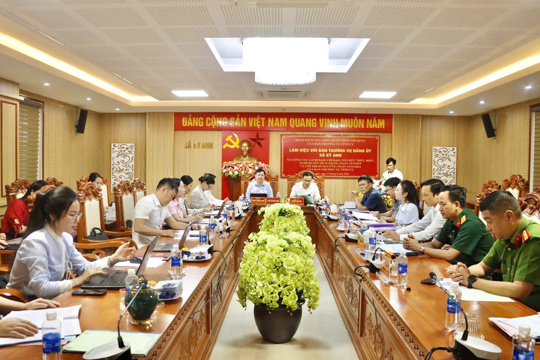 Đoàn kiểm tra của Ban Thường vụ Tỉnh ủy làm việc với Ban Thường vụ Đảng ủy xã Kỳ Anh 