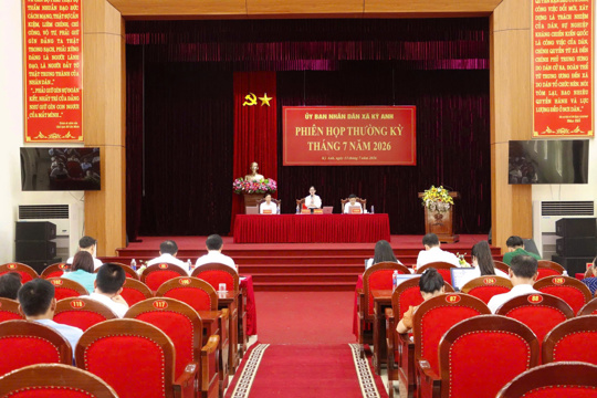 UBND xã Kỳ Anh tổ chức phiên họp thường kỳ tháng 7 năm 2026