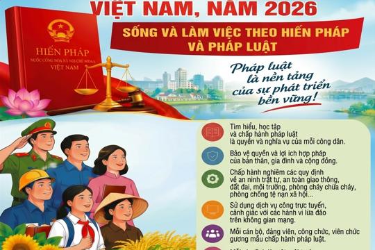 Xã Kỳ Anh hưởng ứng ngày pháp luật Việt Nam năm 2026 (sống và làm việc theo hiến pháp và pháp luật” ) 