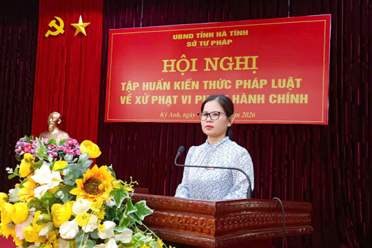 Xã Kỳ Anh tổ chức tập huấn kiến thức pháp luật và kỹ năng xử phạt vi phạm hành chính 