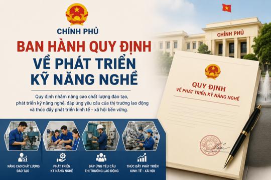 Chính phủ ban hành quy định về phát triển kỹ năng nghề