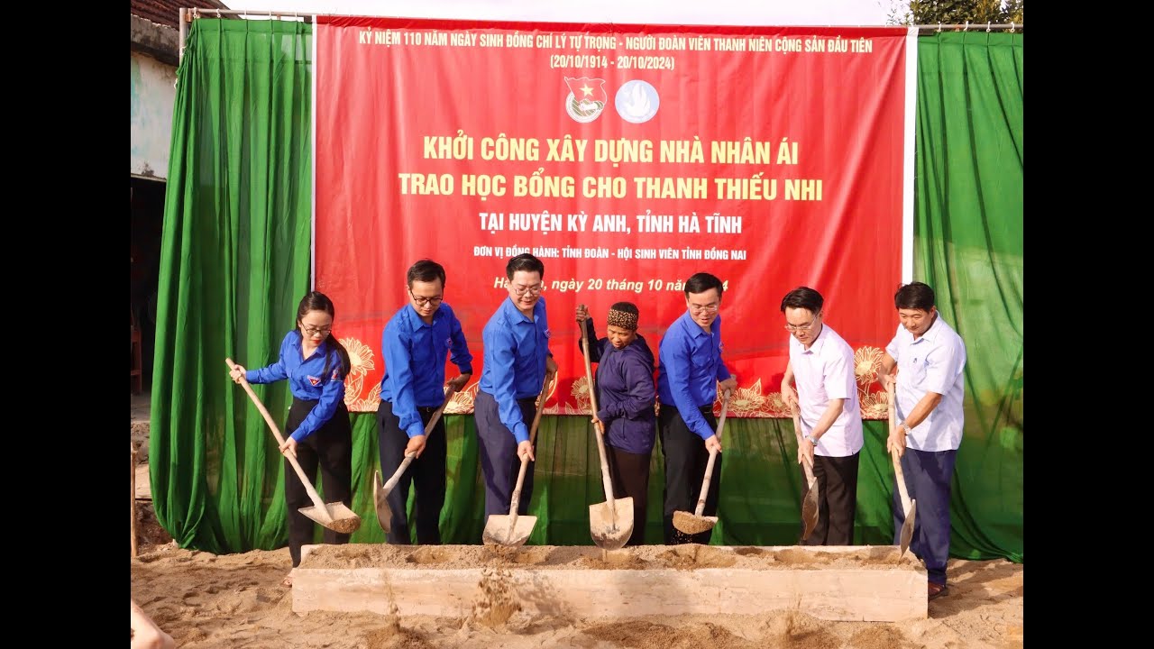 Khởi công nhà nhân ái và trao học bổng cho thanh thiếu nhi có hoàn cảnh khó khăn