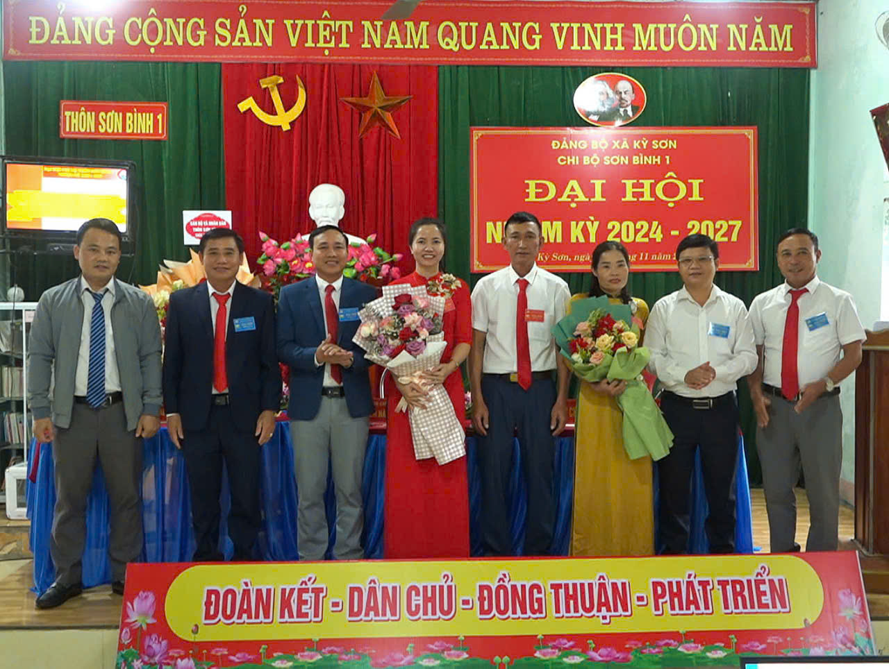 Chi bộ thôn Sơn Bình 1, xã Kỳ Sơn tổ chức thành công Đại hội Chi bộ nhiệm kỳ 2024 - 2027