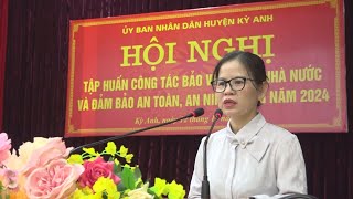 Tập huấn công tác bảo vệ bí mật nhà nước và đảm bảo an toàn an ninh mạng tại Kỳ Anh