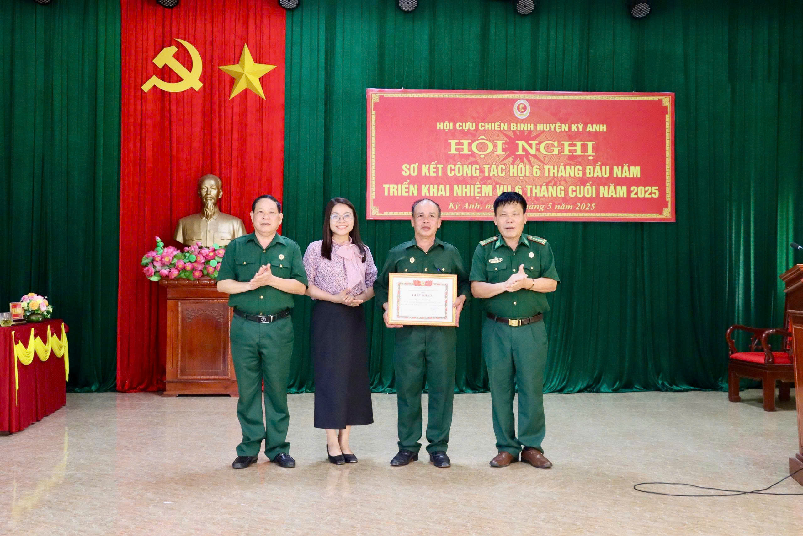 Hội Cựu chiến binh huyện Kỳ Anh tổ chức Hội nghị sơ kết công tác Hội 6 tháng đầu năm, triển khai nhiệm vụ 6 tháng cuối năm 2025