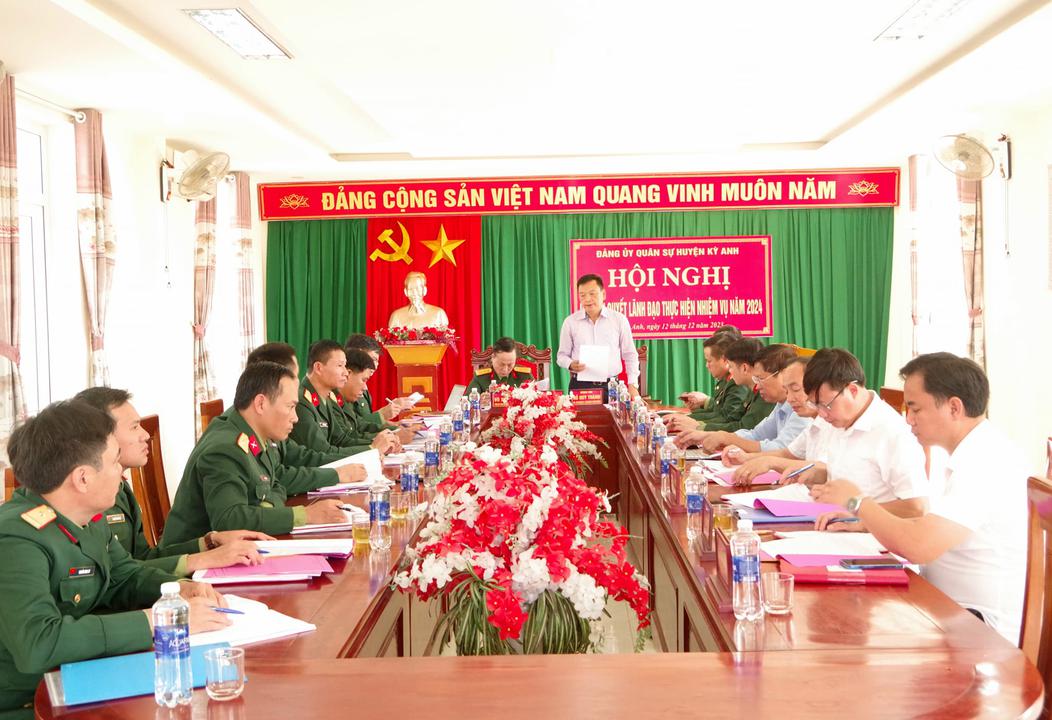 Đảng ủy Quân sự huyện Kỳ Anh ra nghị quyết lãnh đạo thực hiện nhiệm vụ năm 2024