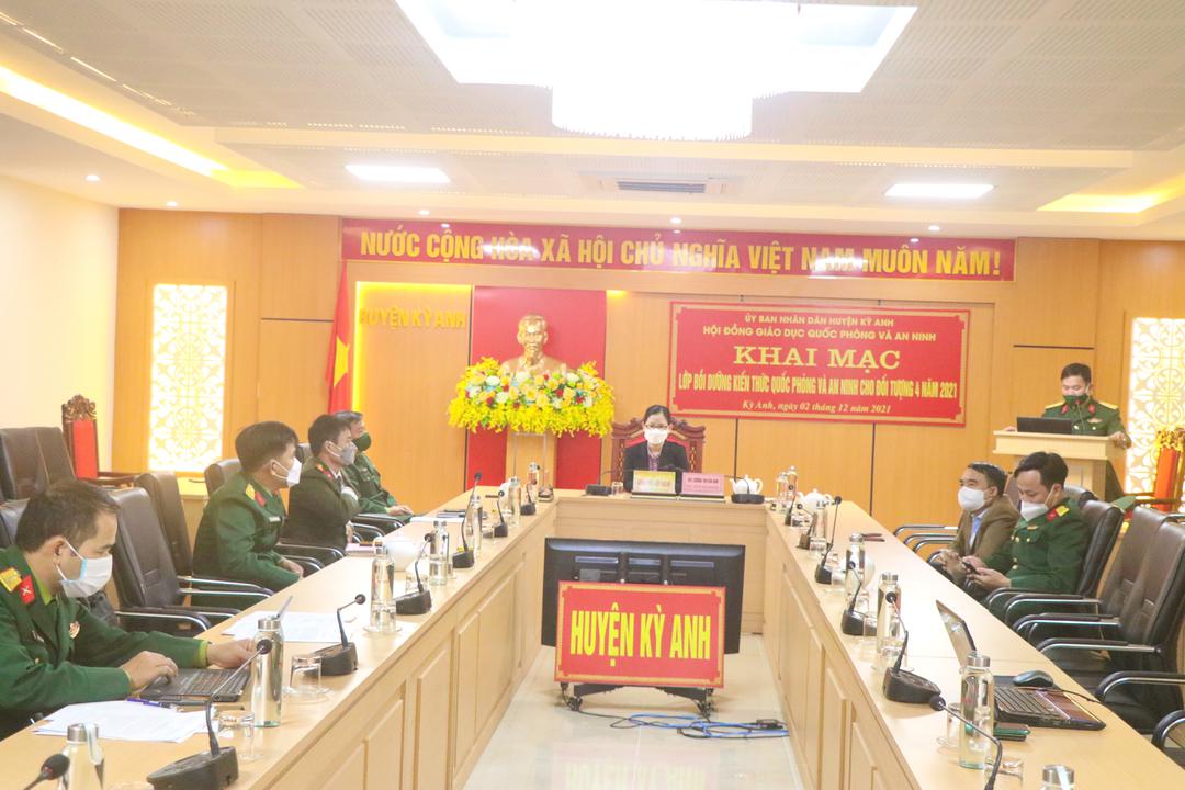 Kỳ Anh khai mạc lớp bồi dưỡng kiến thức quốc phòng và an ninh cho đối tượng 4