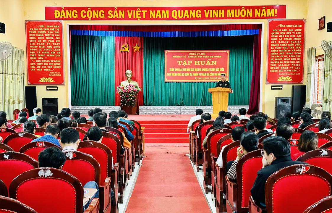 Tập huấn triển khai các văn bản quy định về khám sơ tuyển sức khỏe thực hiện nghĩa vụ quân sự, nghĩa vụ tham gia công an năm 2024