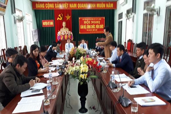 Cơ quan Huyện ủy Kỳ Anh: Hội nghị cán bộ công chức, viên chức năm 2018