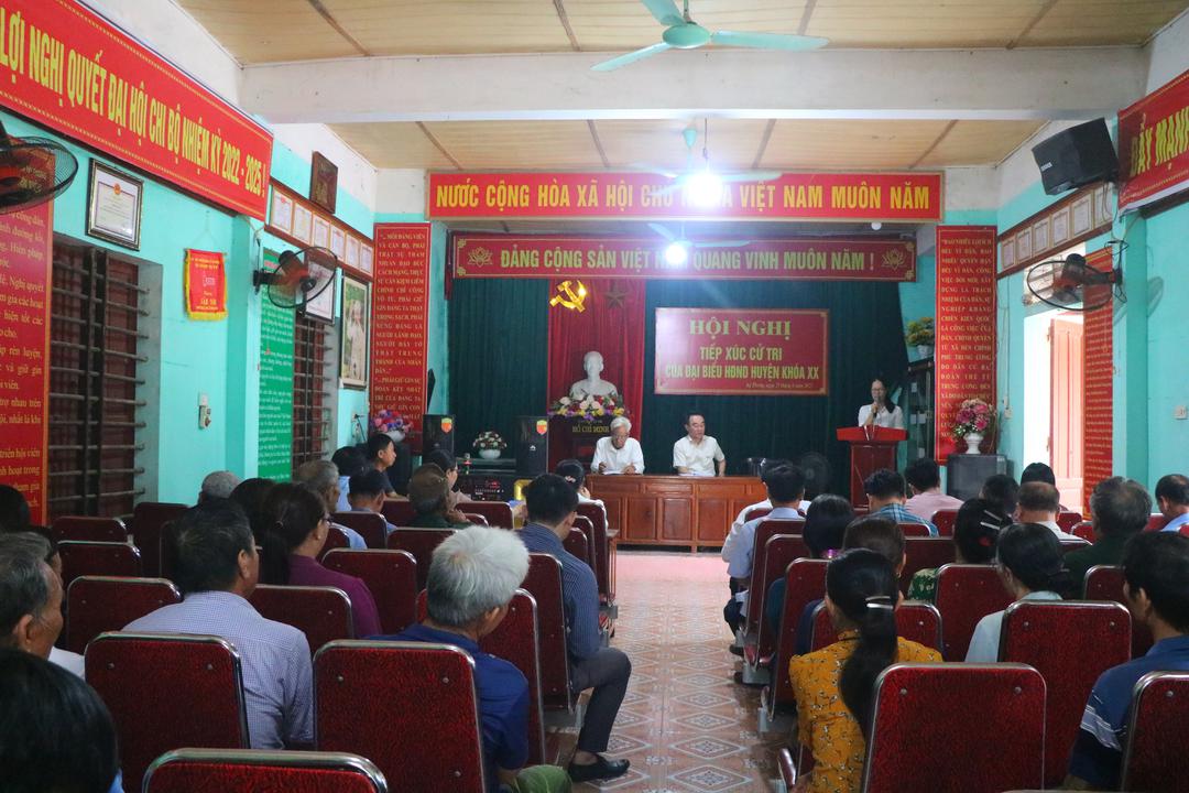 Cử tri Kỳ Phong đề nghị HĐND huyện có phương án bồi thường các tài sản tập thể bị ảnh hưởng bởi Dự án đường bộ cao tốc Bắc - Nam