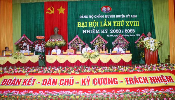 Đảng bộ Chính quyền huyện Kỳ Anh đại hội khóa XVIII, nhiệm kỳ 2020-2025 thành công tốt đẹp
