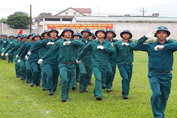 Ghi nhận qua hội thao huấn luyện lực lượng dân quân ở huyện Kỳ Anh.