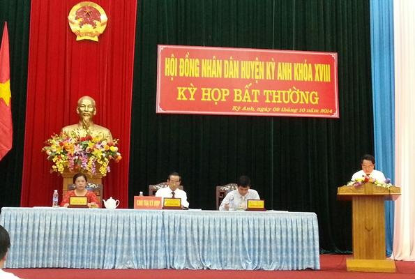 HĐND huyện Kỳ Anh họp phiên bất thường để bàn và thông qua Đề án thành lập đô thị loại IV phía nam của huyện.