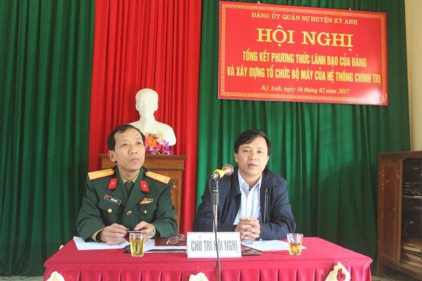 Đảng ủy Ban Chỉ huy Quân sự huyện Kỳ Anh: Tổng kết phương thức lãnh đạo của Đảng và xây dựng bộ máy của hệ thống chính trị.