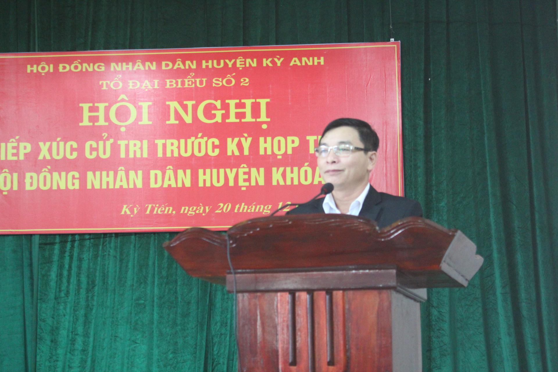 Tổ Đại biểu số 2 - HĐND huyện Kỳ Anh: Tiếp xúc cử tri tại thôn Trần Phú -xã Kỳ Xuân và thôn Tân An- xã Kỳ tiến.