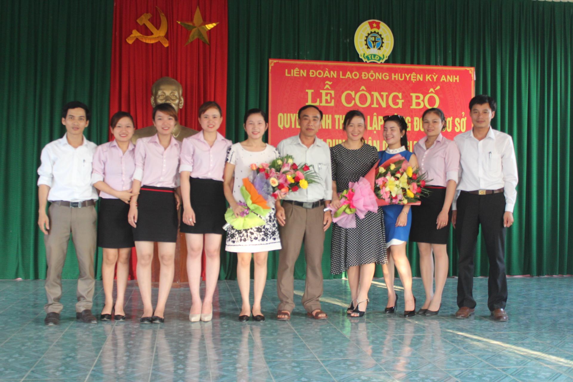 Liên đoàn Lao động huyện Kỳ Anh: Thành lập công đoàn cơ sở Qũy tín dụng Nhân dân Giang-Đồng.