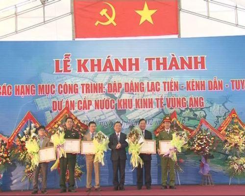 Lễ khánh thành các hạng mục công trình đập dâng Lạc Tiến- kênh dẫn tuynel Dự án cấp nước khu kinh tế Vũng Áng