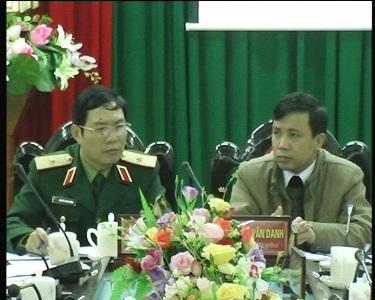 Đoàn công tác của Bộ Tư lệnh Quân khu 4 làm việc nắm tình hình QPAN trên địa bàn huyện Kỳ Anh.