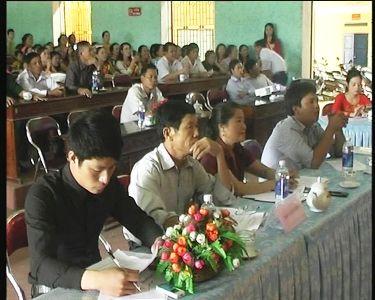 Hội LHPN thị trấn Kỳ Anh tổ chức hội thi cán bộ chi hội giỏi gắn hát ru, hát dân ca năm 2014.