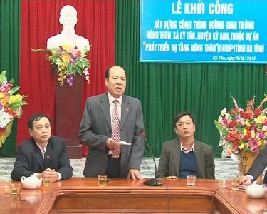 Dự án phát triển hạ tầng giao thông nông thôn Hà Tĩnh “HIRDP” khởi công xây dựng gần 2km đường giao thông nông thôn tại xã Kỳ Tân