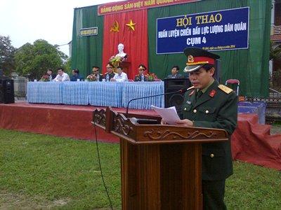 Ban chỉ huy quân sự huyện: hội thao huấn luyện chiến đấu cho lực lượng dân quân cụm 4.