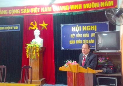 Ban CHQS huyện Kỳ Anh tổ chức hội nghị hiệp đồng huấn luyện quân nhân dự bị năm 2014