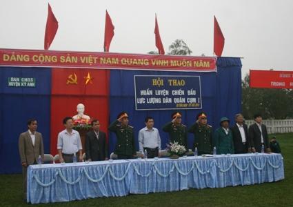 Ban CHQS huyện Kỳ Anh tổ chức Hội thao huấn luyện chiến đấu lực lượng Dân quân cụm 1 năm 2014
