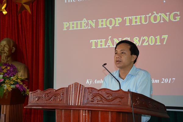 Thường trực Hội đồng Nhân dân  huyện Kỳ Anh: Họp phiên  thường kỳ tháng 8 năm 2017.