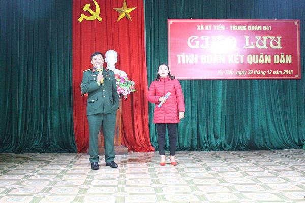 Xã Kỳ Tiến giao lưu văn nghệ với Trung Đoàn 841.
