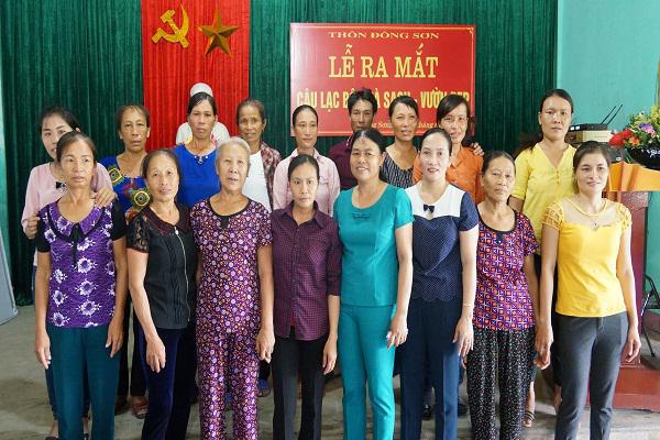 Hội Liên hiệp Phụ nữ xã Kỳ Phong: Ra mắt Câu Lạc bộ “ nhà sạch – vườn đẹp”.