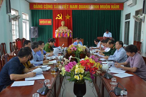Thường trực Huyện uỷ Kỳ Anh giao ban với Khối Nội chính quý I, triển khai nhiệm vụ quý II năm 2017.