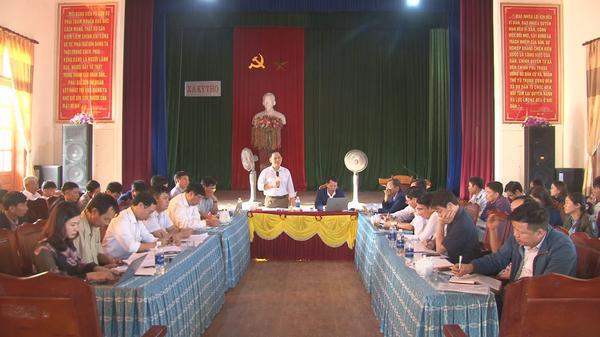 Thường trực Huyện ủy Kỳ Anh: Làm việc với Ban Chấp hành Đảng bộ xã Kỳ Thọ.
