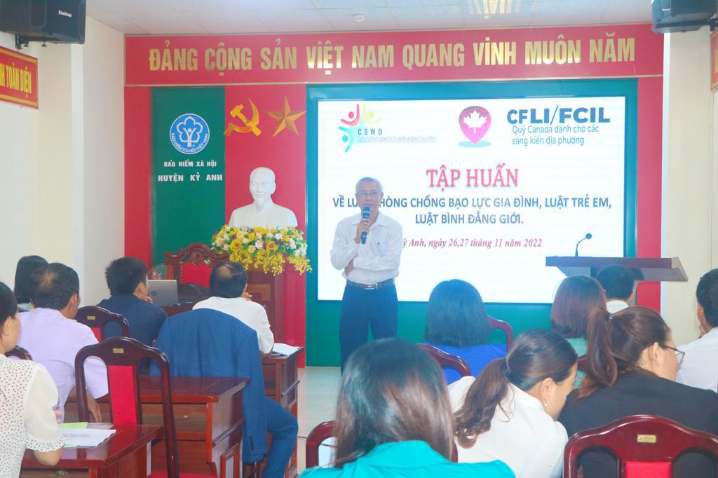 Tập huấn nâng cao năng lực về luật phòng chống bạo lực gia đình, luật bình đẳng giới và luật trẻ em