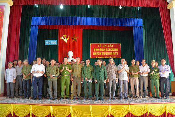 Xã Kỳ Trung: Ra mắt mô hình Công an- Hội Cựu Chiến binh đảm bảo về an ninh trật tự.