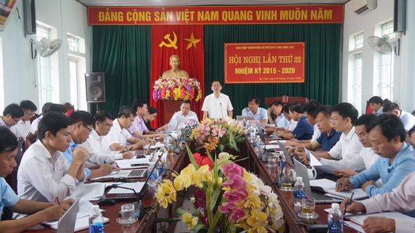 Huyện ủy Kỳ Anh: Hội nghị Ban Chấp hành Đảng bộ huyện lần thứ 22 nhiệm Kỳ 2015 – 2020.