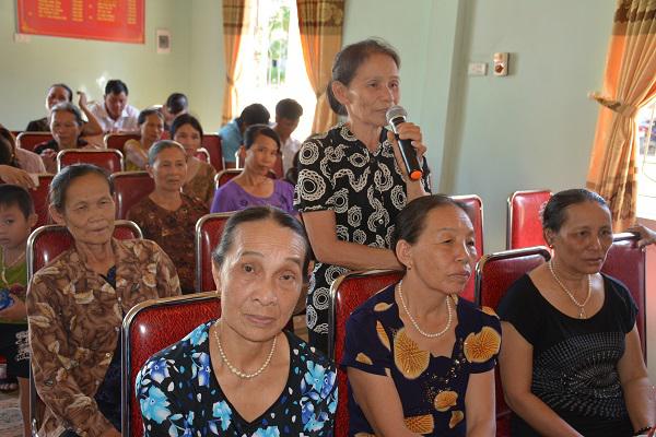 Tổ đại biểu số 2- HĐND  huyện Kỳ Anh: Tiếp xúc cử tri ở thôn Sơn thịnh –xã Kỳ Tiến.
