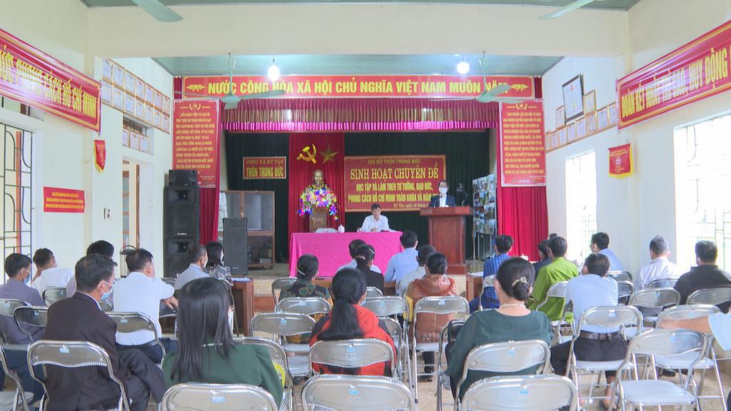 Chi bộ thôn Trung Đức, xã Kỳ Tân sinh hoạt chuyên đề "Học tập và làm theo tư tưởng, đạo đức, phong cách Hồ Chí Minh" toàn khóa và năm 2022.
