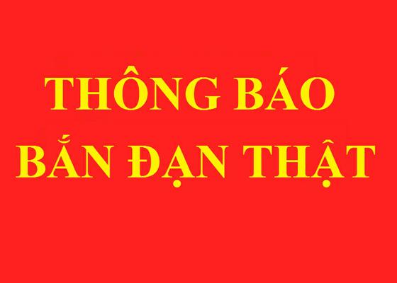 Thông báo bắn đạn thật