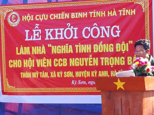 Lễ khởi công nhà “nghĩa tình đồng đội”